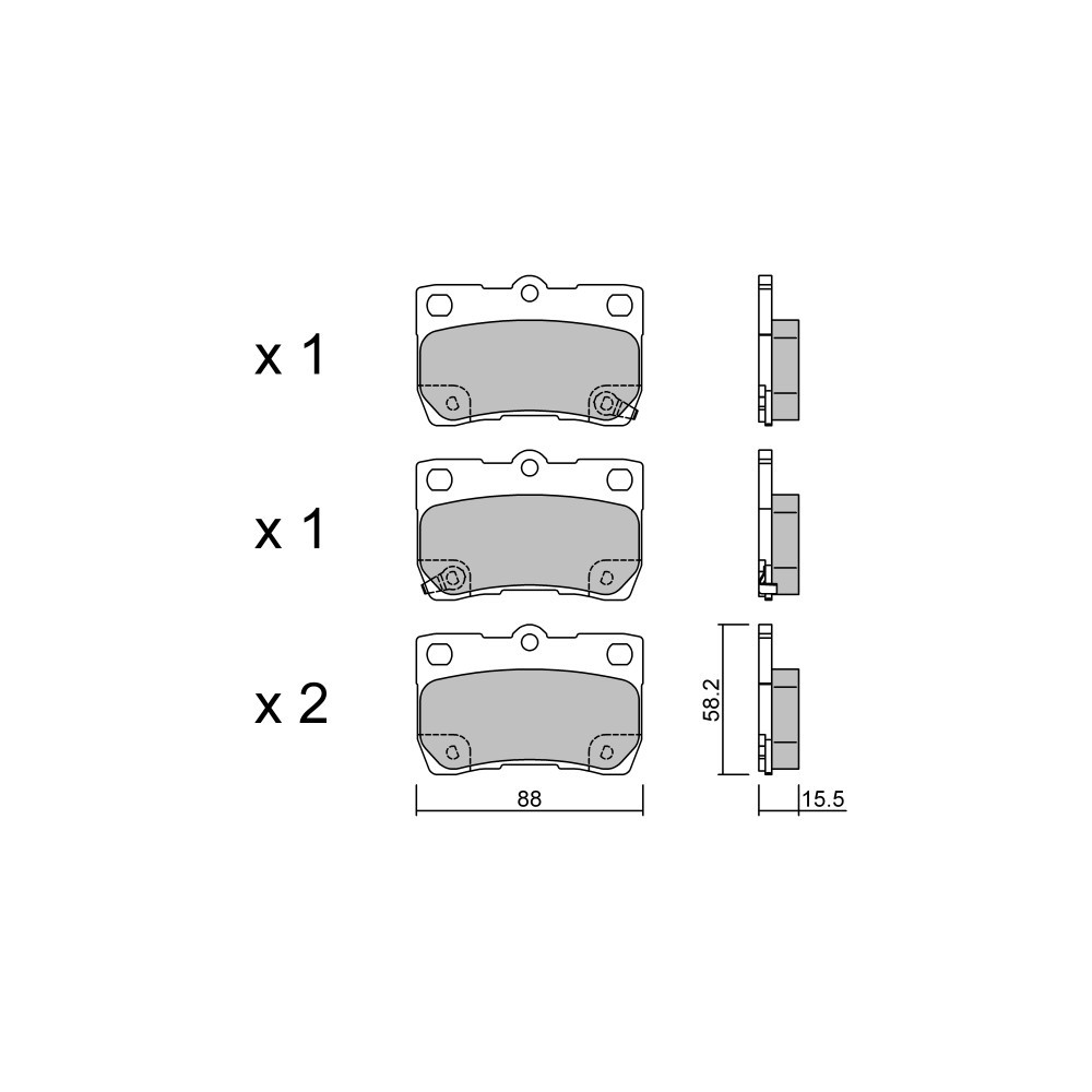 Bremsbeläge GT2i Club Hinten für LEXUS IS C (GSE2_) 350 319cv 2009-04-01- - GT-PC7770 - 3666618588520