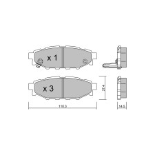 Pastiglie freno posteriori GT2i Club per SUBARU Legacy V SW (BR) 2.5 GT AWD 286cv 2008-06-01-