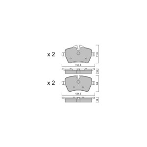 Bremsbeläge GT2i Club Avant für MINI Mini (R56-R57-R58-R59) 1.6i 16V Turbo S 2007-15 - Bremssättel Trw