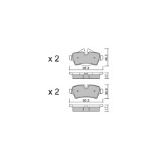 Plaquettes de frein GT2i Club Arrière pour MINI Mini (R56-R59) 1.4i 16V, 1.6i 16V, 1.6D, 2.0D/SD 07-15 - Etriers de frein Trw 