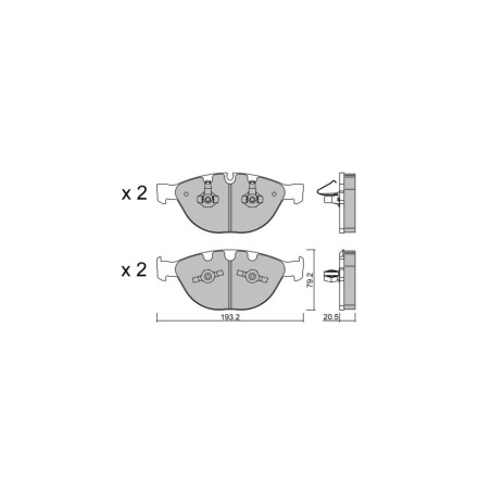 Plaquettes de frein GT2i Club Avant pour BMW Serie 5 (E60-E61) M5 5.0i V10 2001-10 - Etriers de frein Ate 