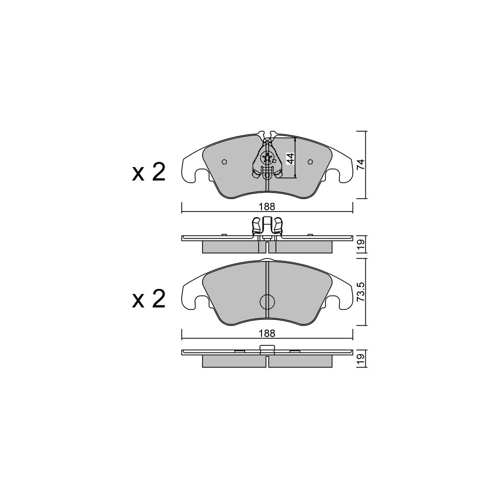 GT2i Club Front brake pads for AUDI A5 I (8T3) S5 quattro 354cv 2007-06-01-2017-01-01 - GT-PC7910 - 3666618588674