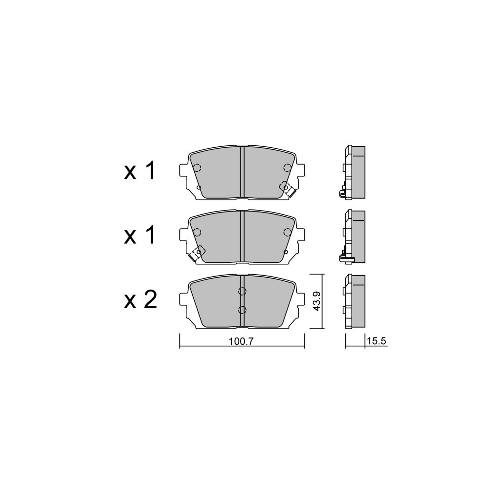 Plaquettes de frein GT2i Club Arrière pour KIA Carens III MPV / Space wagon (UN) 2.0 CVVT 151cv 2006-05-01-2013-12-01 - GT-PC8000 - 3666618588780