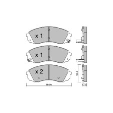 Plaquettes de frein GT2i Club Avant pour HYUNDAI H-1/Starex MPV/Space wagon (A1)/Satellite/H200 3.5 CVVT 277cv 1997-06-01-