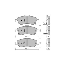 GT2i Club Front brake pads for HONDA CR-V III (RE_) 2.4 188cv 2006-06-01-