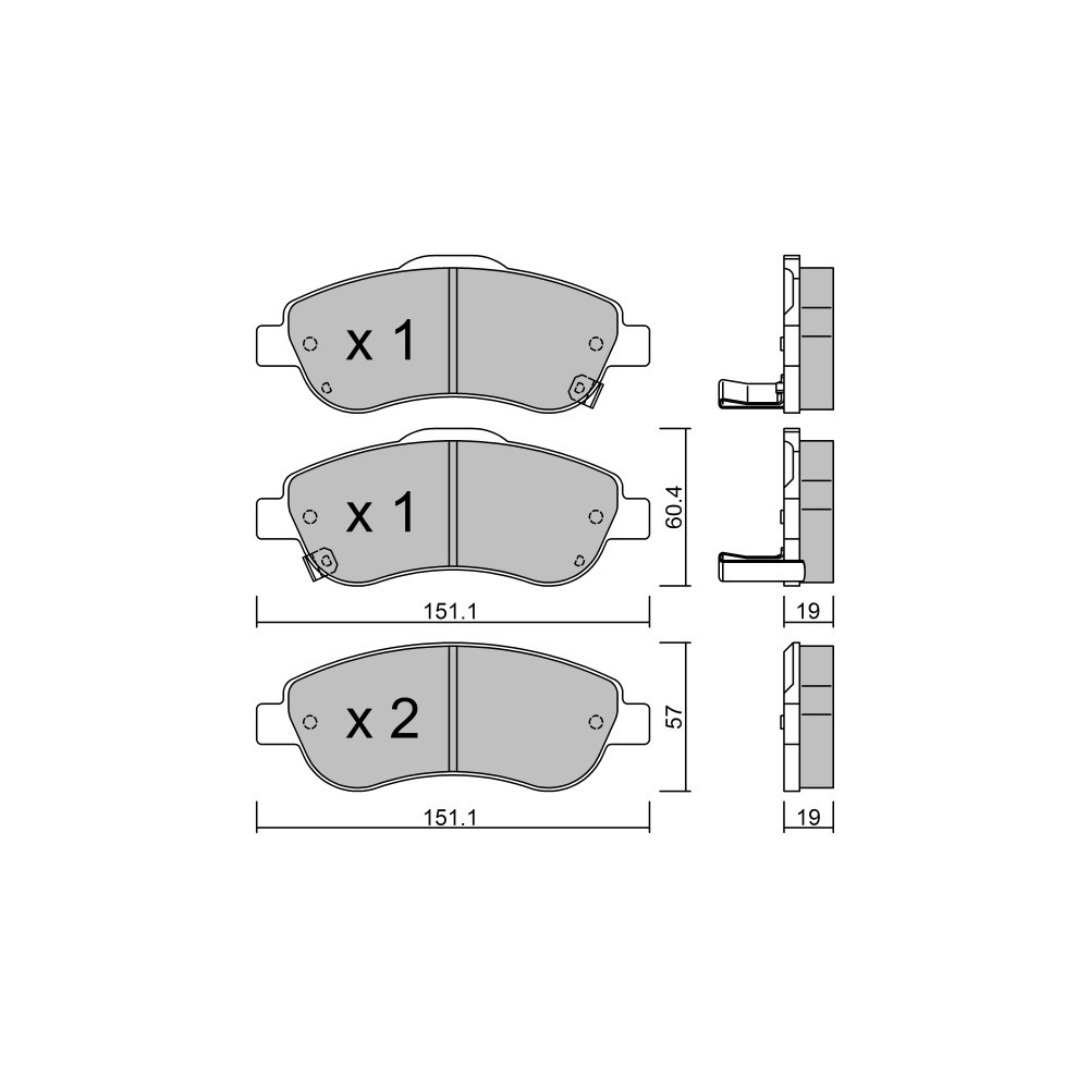 GT2i Club Front brake pads for HONDA CR-V III (RE_) 2.4 188cv 2006-06-01- - GT-PC8050 - 3666618588834