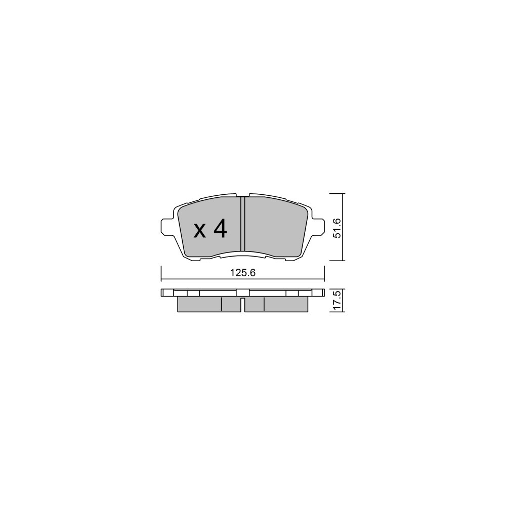 GT2i Club Front brake pads for FORD Fiesta VI (CB1, CCN) 1.0 EcoBoost 126cv 2008-06-01- - GT-PC8092 - 3666618588872