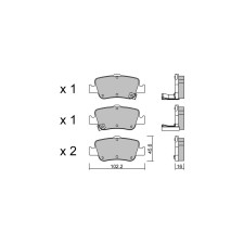 Plaquettes de frein GT2i Club Arrière pour TOYOTA Corolla VIII Sedan (_E15_, _E14_) 300h (AWL10_) 181cv 2006-10-01-