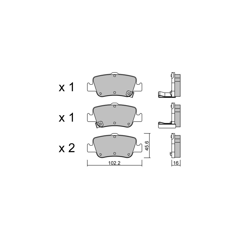 Plaquettes de frein GT2i Club Arrière pour TOYOTA Corolla VIII Sedan (_E15_, _E14_) 300h (AWL10_) 181cv 2006-10-01- - GT-PC8120 - 3666618588902
