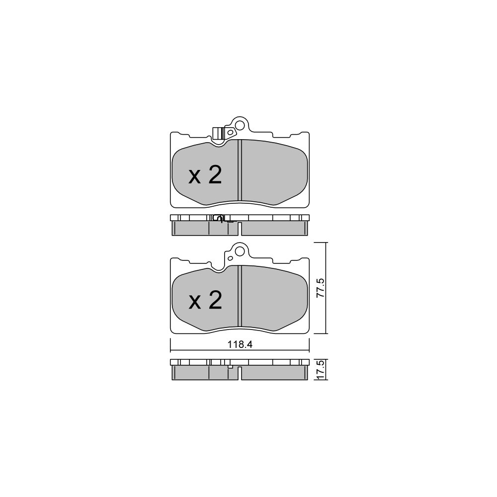GT2i Club Front brake pads for LEXUS GS IV (_L1_) 450h (GWL10_) 346cv 2011-09-01- - GT-PC8150 - 3666618588919