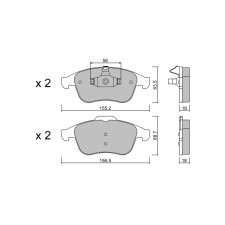 Pastiglie freno anteriori GT2i Club per RENAULT Latitude (L70_) 3.0 dCi 241cv 2010-07-01-