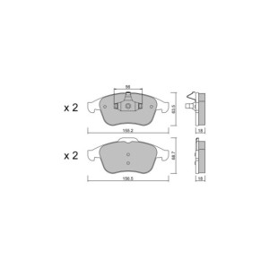 Pastiglie freno anteriori GT2i Club per RENAULT Latitude (L70_) 3.0 dCi 241cv 2010-07-01-