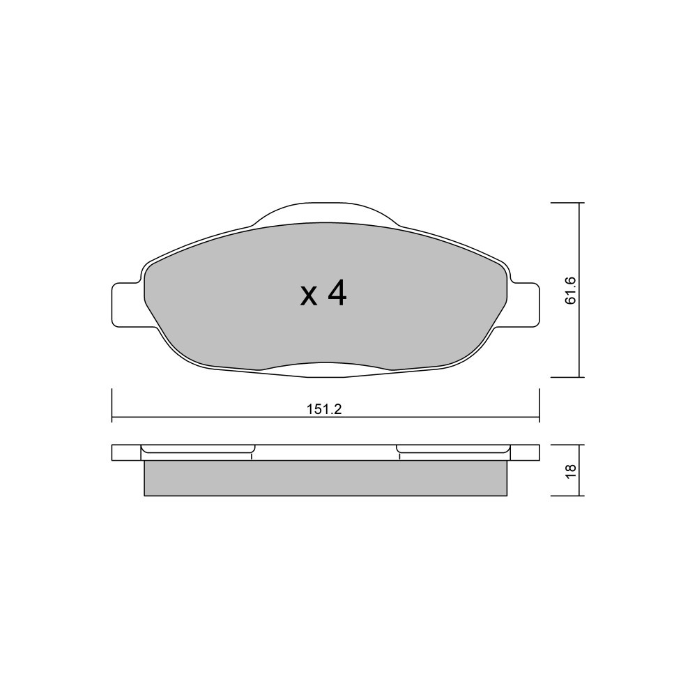 Pastiglie freno anteriori GT2i Club per PEUGEOT 308 I (4A_, 4C_) 1.6 16V 150cv 2007-09-01-2015-12-01 - GT-PC8200 - 3666618588964
