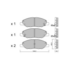Plaquettes de frein GT2i Club Avant pour NISSAN Tiida I Sedan (SC11)/ Tiida Latio 1.8 4x4 130cv 2004-10-01-2013-06-01