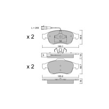 GT2i Club Front brake pads for ALFA ROMEO Giulietta III (940_) 1.4 TB (940FXA1A) 120cv 2010-04-01-2020-12-01