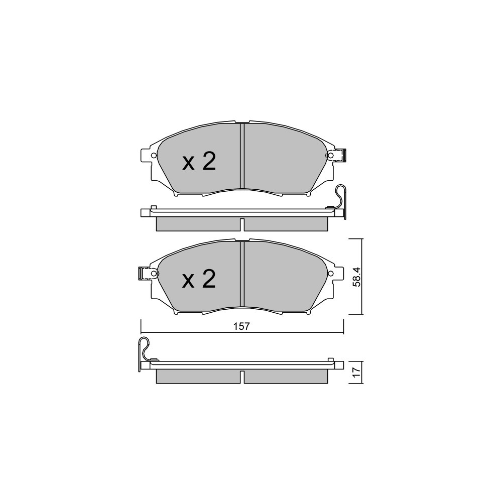 GT2i Club Front brake pads for INFINITI Q60 Cabrio 3.7 AWD 351cv 2013-10-01- - GT-PC8350 - 3666618589114