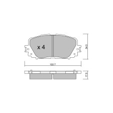 Plaquettes de frein GT2i Club Avant pour TOYOTA Yaris II (_P9_)/ Vitz 5.7 (URJ201) 389cv 2005-01-01-2014-12-01