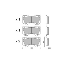 Bremsbeläge GT2i Club Avant für TOYOTA Land Cruiser VII 200 (_J2_) 5.7 (URJ201) 389cv 2007-08-01-