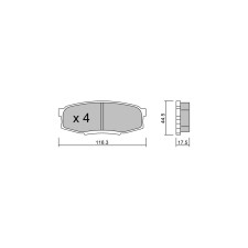 Pastiglie freno posteriori GT2i Club per LEXUS LX III (_J2_) 570 388cv 2007-08-01-