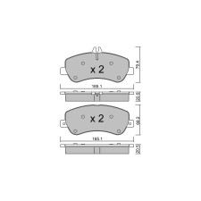 Pastiglie freno anteriori GT2i Club per MERCEDES BENZ Classe GLK (X204) 350 CGI 306cv 2008-06-01-2015-12-01