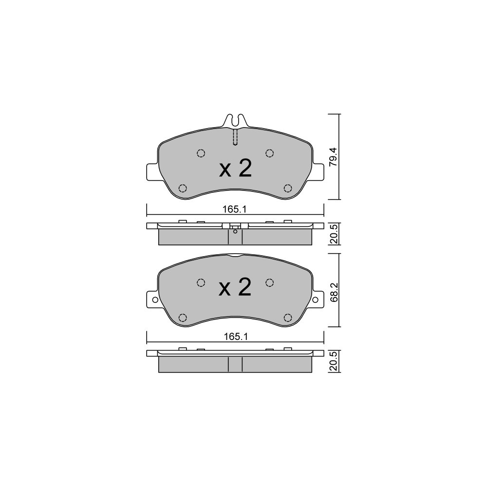 GT2i Club Front brake pads for MERCEDES BENZ Classe GLK (X204) 350 CGI 306cv 2008-06-01-2015-12-01 - GT-PC8410 - 3666618589190