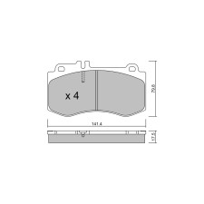 Plaquettes de frein GT2i Club Avant pour MERCEDES BENZ Classe E IV (W212) E 500 4-matic (212.291) 408cv 2009-01-01-2016-12-01