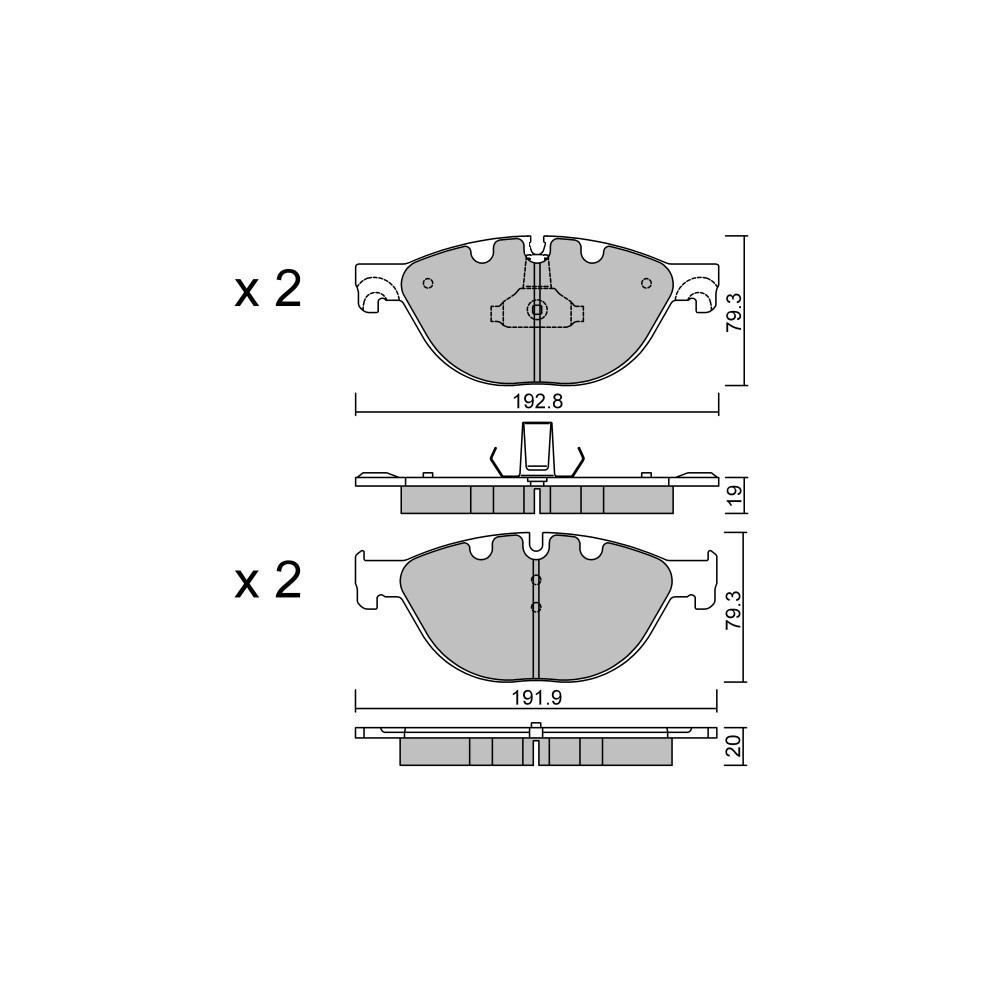 Plaquettes de frein GT2i Club Avant pour BMW Serie 5 GT (F07) 520d, 528i, 530d, 535i, 535d 2010-16 - Etriers de frein Ate  - GT-PC8470 - 3666618589220
