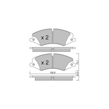 Plaquettes de frein GT2i Club Avant pour LAND ROVER Range Rover III (L322) 5.0 4x4 510cv 2002-03-01-2012-08-01