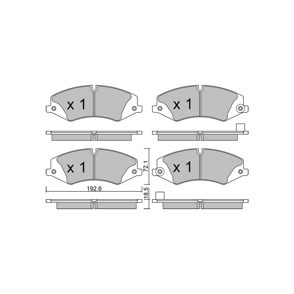 GT2i Club Front brake pads for LAND ROVER Discovery IV (L319) 5.0 4x4 510cv 2009-09-01-2018-12-01 - GT-PC8536 - 3666618589299