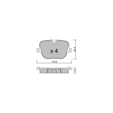 GT2i Club Rear brake pads for LAND ROVER Range Rover Sport I (L320) 5.0 4x4 510cv 2005-02-01-2013-05-01