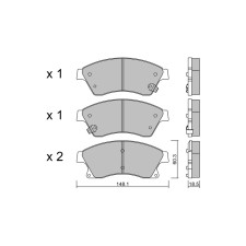 Pastiglie freno anteriori GT2i Club per OPEL Astra J (P10) 1.4 Turbo (68) 141cv 2009-09-01-2015-10-01