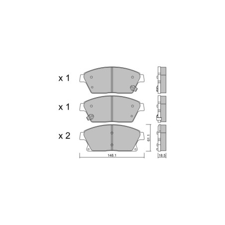 Bremsbeläge GT2i Club Avant für OPEL Astra J 1.6i 16V Turbo, 1.8i 16V 2010-15 - Bosch Bremssättel
