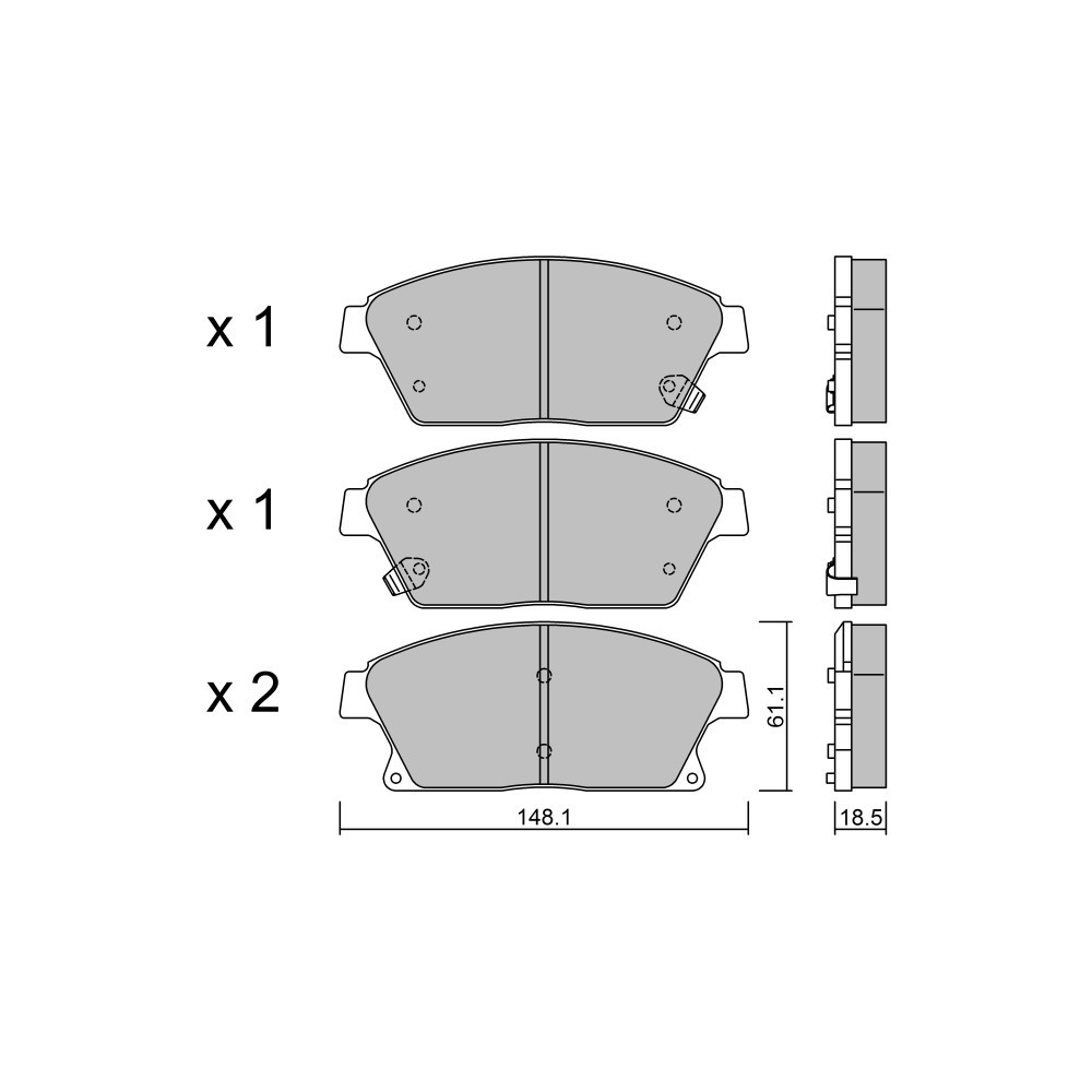 Bremsbeläge GT2i Club Avant für OPEL Astra J 1.6i 16V Turbo, 1.8i 16V 2010-15 - Bosch Bremssättel - GT-PC8560 - 3666618589329