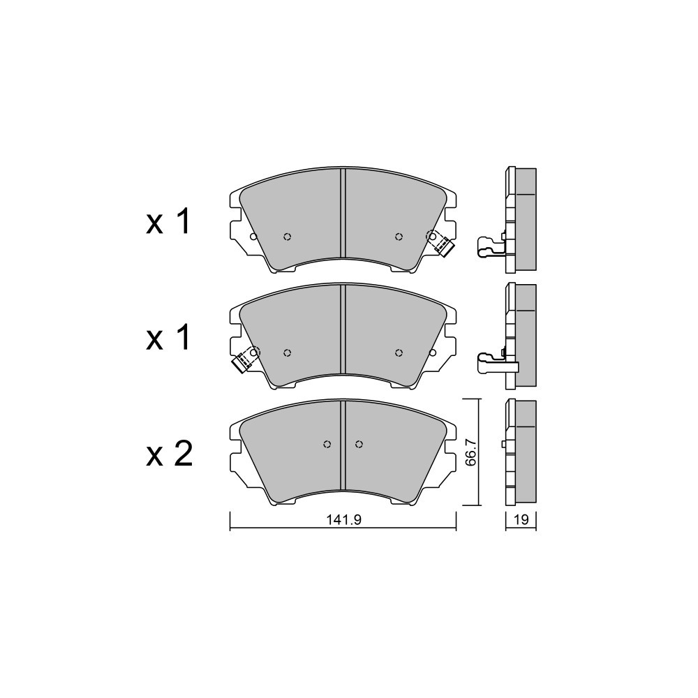 Pastiglie freno anteriori GT2i Club per MG Marvel R EV 289cv 2021-02-01- - GT-PC8590 - 3666618589350