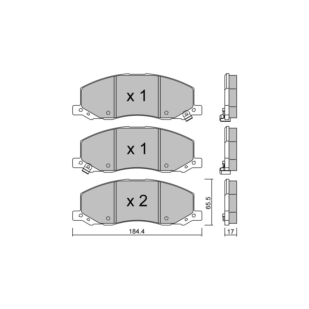 GT2i Club Front brake pads for OPEL Insignia A Sports Tourer (G09) 2.8 Turbo V6 XWD 301cv 2008-07-01-2017-03-01 - GT-PC8600 - 3666618589367