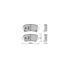 GT2i Club Rear brake pads for OPEL Insignia A (G09) 2.8 V6 Turbo OPC 4x4 (69) 325cv 2008-07-01-2017-03-01