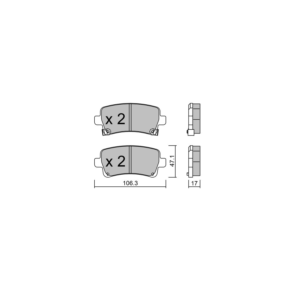 GT2i Club Rear brake pads for OPEL Insignia A (G09) 2.8 V6 Turbo OPC 4x4 (69) 325cv 2008-07-01-2017-03-01 - GT-PC8610 - 3666618589374