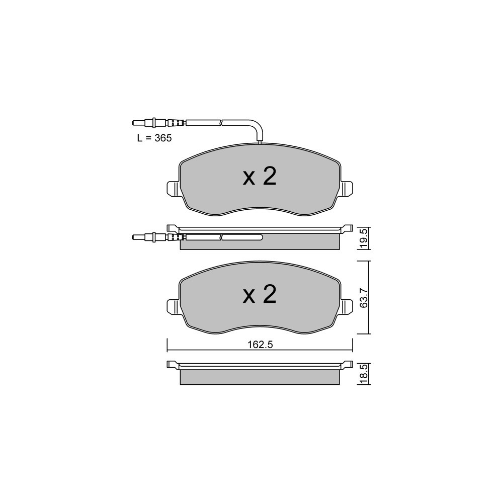 Bremsbeläge GT2i Club Avant für CITROEN C8 (EA_, EB_) 2.2 D Multijet 170cv 2002-07-01- - GT-PC8640 - 3666618589381