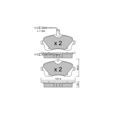 GT2i Club Front brake pads for PEUGEOT 407 SW (6E_) 2.0 HDi 150 Hybrid 150cv 2004-05-01-
