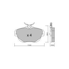 GT2i Club Rear brake pads for CITROEN C6 (TD_) 3.0 HDi 241cv 2005-09-01-2012-12-01
