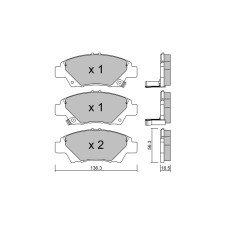 Plaquettes de frein GT2i Club Avant pour HONDA Jazz IV (GE_, GG_, GP_) / Fit 2.0 155cv 2007-10-01-