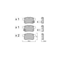 Plaquettes de frein GT2i Club Arrière pour HONDA Accord VIII (CU) 2.2 i-DTEC (CW3) 180cv 2008-06-01-