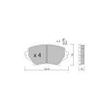 Pastiglie freno anteriori GT2i Club per MAZDA MX-5 III (NC) 1.6i 16V, 1.8i 16V 2005-14 - Pinze freno Advics
