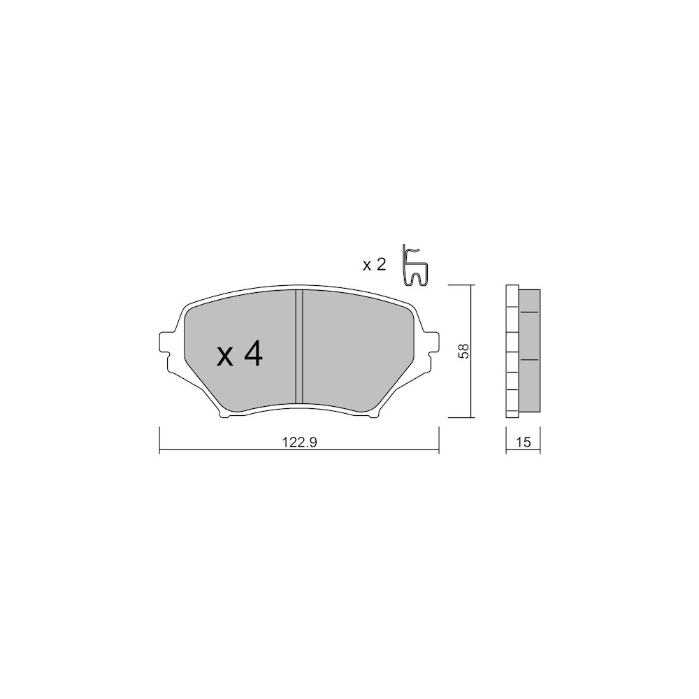 GT2i Club Front brake pads for MAZDA MX-5 III (NC) 1.6i 16V, 1.8i 16V 2005-14 - Brake calipers Advics - GT-PC8870 - 3666618589558