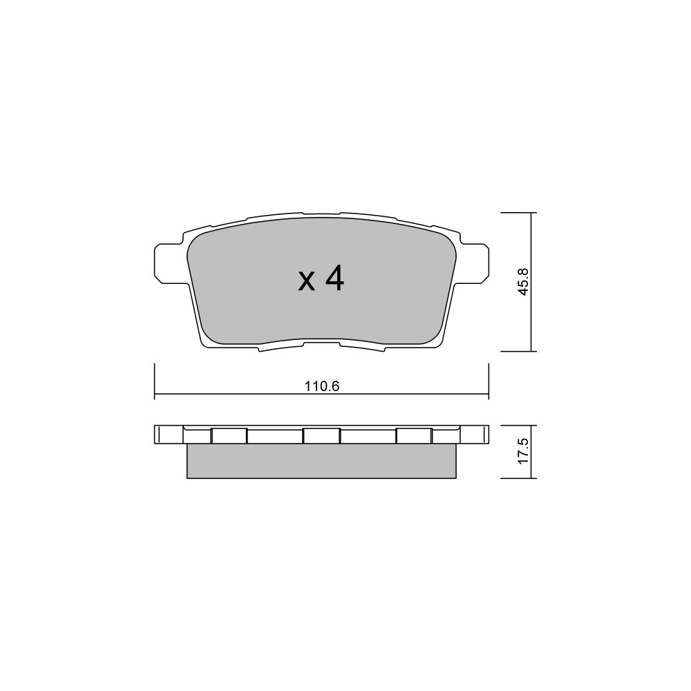 GT2i Club Rear brake pads for MAZDA CX-9 I (TB) 3.7 AWD 278cv 2006-09-01- - GT-PC8900 - 3666618589596