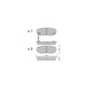GT2i Club Rear brake pads for SUBARU Tribeca (B9) 3.6 259cv 2005-01-01-