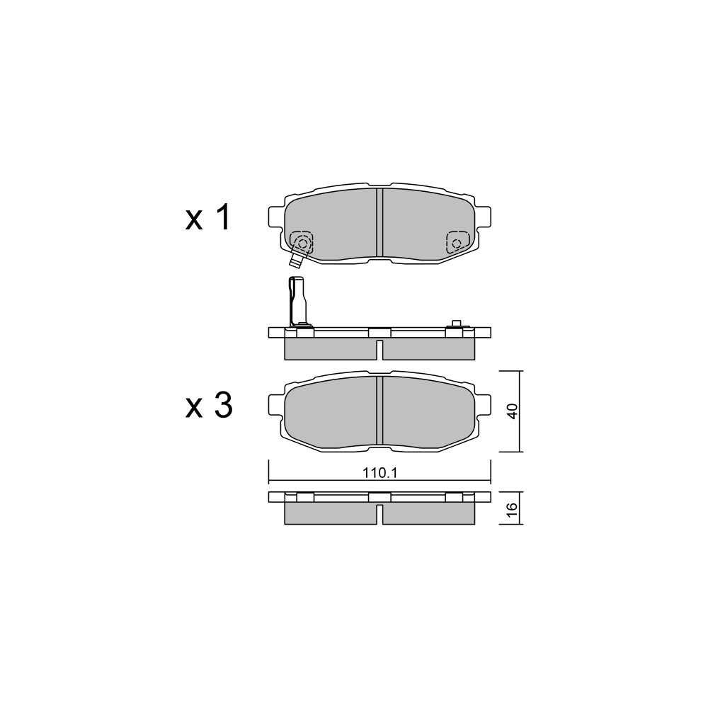 Plaquettes de frein GT2i Club Arrière pour SUBARU Tribeca (B9) 3.6 259cv 2005-01-01- - GT-PC8920 - 3666618589602