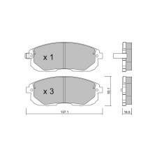 Bremsbeläge GT2i Club Avant für SUZUKI SX4 (EY, GY) 2.0 16V 4x4 153cv 2006-06-01-