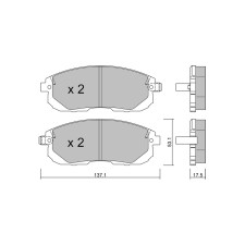 Plaquettes de frein GT2i Club Avant pour NISSAN Altima III (L32) 3.5 274cv 2006-10-01-2013-07-01