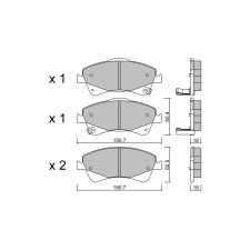 Pastiglie freno anteriori GT2i Club per TOYOTA Avensis III Sedan (_T27_) 2.0 (ZRT272_) 153cv 2008-11-01-2018-10-01